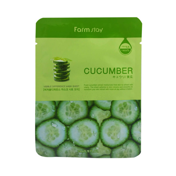 Маска для лица с экстрактом огурца Difference "Cucumber" Mask Sheet Farmstay