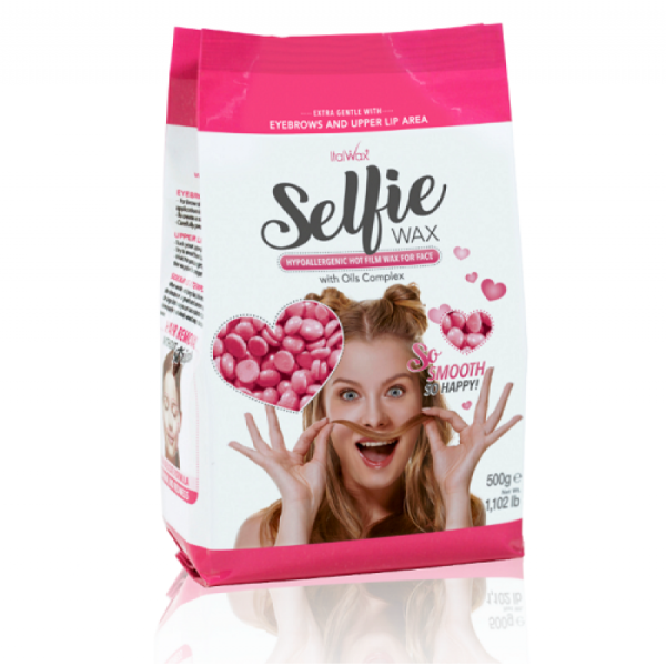 Воск горячий пленочный в гранулах для лица  500 гр Selfie ITALWAX 