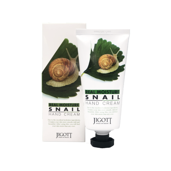  Крем для рук с муцином улитки Real Moisture Snail Hand Cream 100 мл JIGOTT
