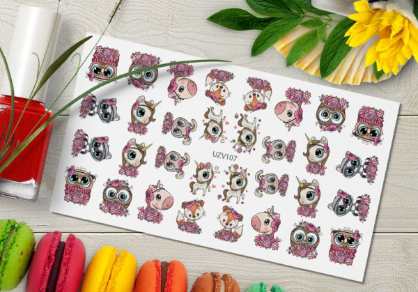 Слайдер-дизайн с белой подложкой UZV107 Delly Pur