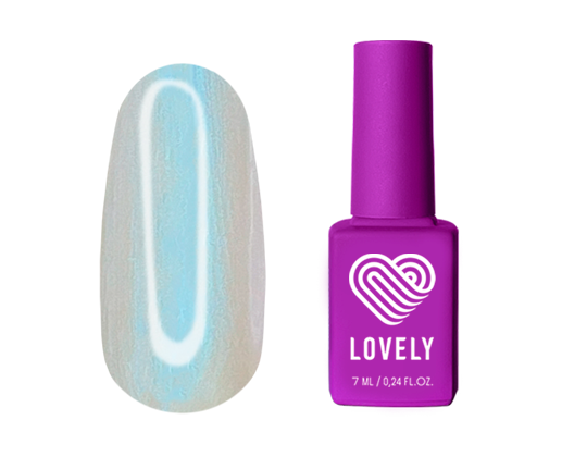 Топ жемчужный без липкого слоя с эффектом втирки Lovely, Riviere Blue, 7 ml