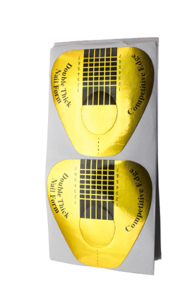 Формы для наращивания ногтей золотые 100шт. 