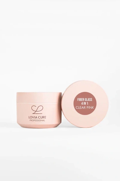 Гель файбер со стекловолокном 4в1 Fiber Glass gel Clear Pink 15 мл, LOVIA CURE
