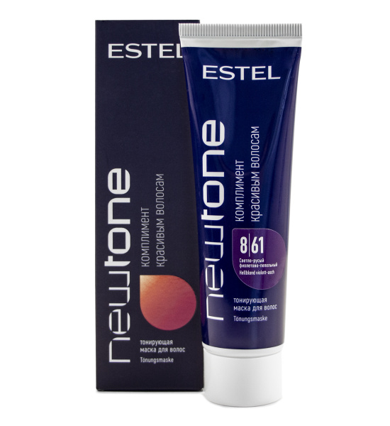 Тонирующая маска для волос 8/61 Светло-русый фиолетово-пепельный 60 мл NEWTONE ESTEL HAUTE COUTURE