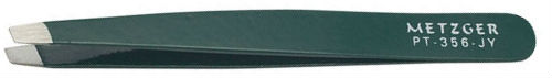 Пинцет Скошенный зеленый PT-356-GR Metzger 