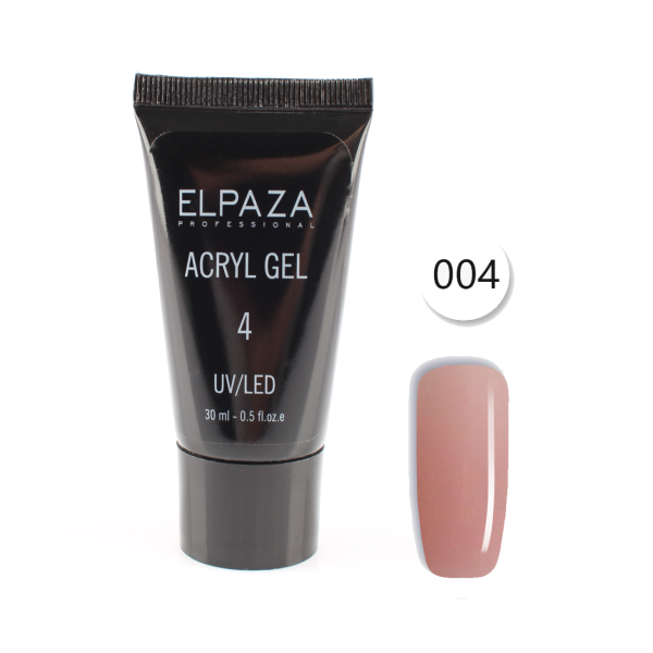 Акрил-гель Acryl Gel №4 для наращивания ногтей 30мл Elpaza