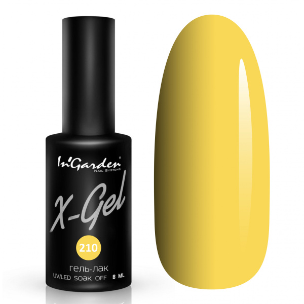 Гель-лак InGarden X-Gel №210 Желтый