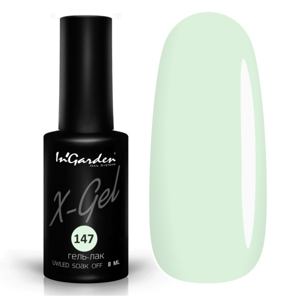 Гель-лак InGarden X-Gel №147 Пастельно-мятный