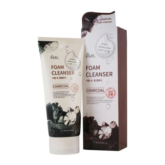 Пенка для умывания с древесным углём Ekel Foam Cleanser Charcoal 180мл