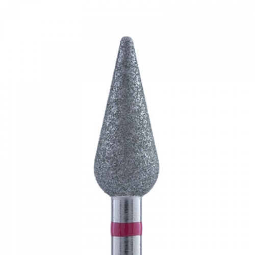 Фреза алмазная почка заостренная 5 мм мелкий абразив (красная) РосБел