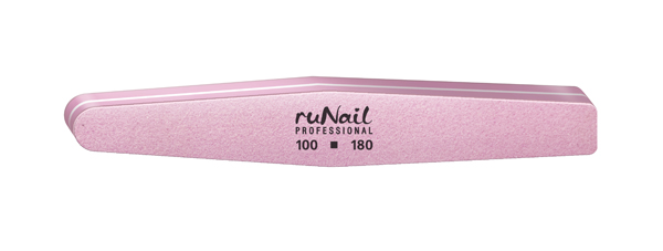 Шлифовщик универсальный ромб 100/180 розовый RuNail 
