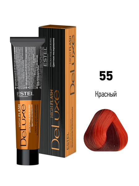 Краска-уход Deluxe High Flash 55 красный Estel