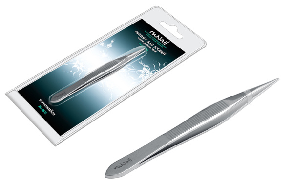 Пинцет для бровей тонкие рабочие края, 8,4 см RU-0616 RuNail