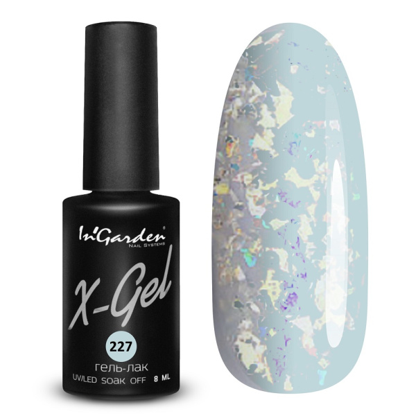 Гель-лак InGarden X-gel №227 Blue Topaz Ингарден 11 мл