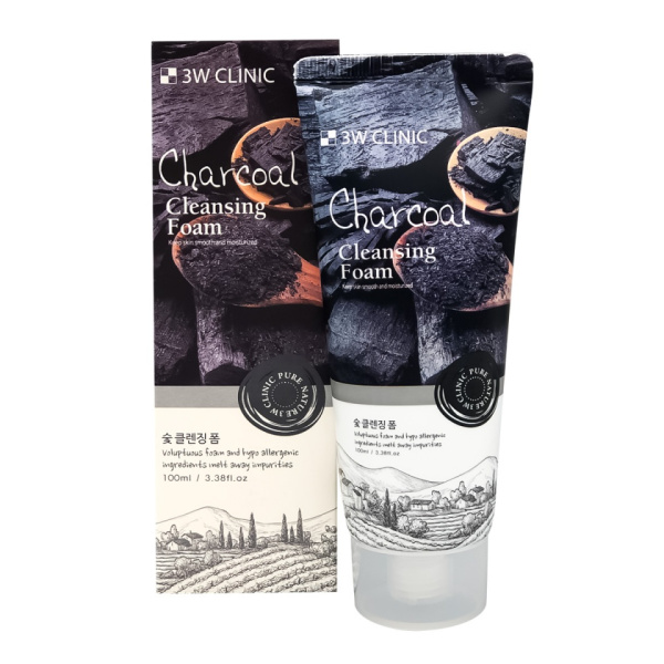 Глубокоочищающая пенка для сужения пор Charcoal Cleansing Foam 3W 100 мл CLINIC