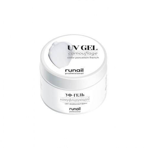 Камуфлирующий УФ-гель фарфоровый френч 15 г №4070 Runail