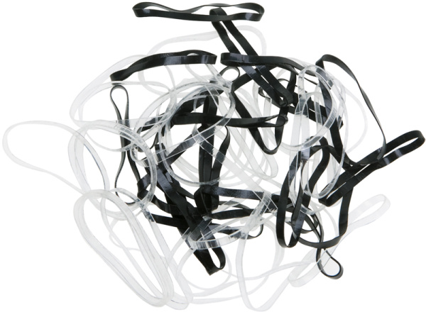 Резинки силиконовые DEWAL черно-белые средние RES032 50шт