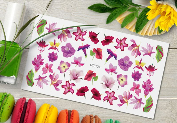 Слайдер-дизайн с белой подложкой UTR123 Delly Pur