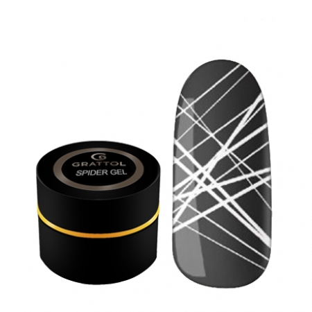 Гель-краска паутинка белая Spider Gel White Grattol