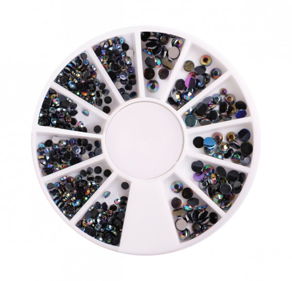 Стразы хамелеон в круглом боксе