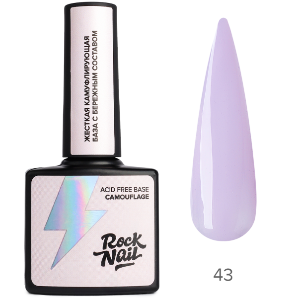 Камуфлирующая жесткая бескислотная база RockNail 43 Powerful