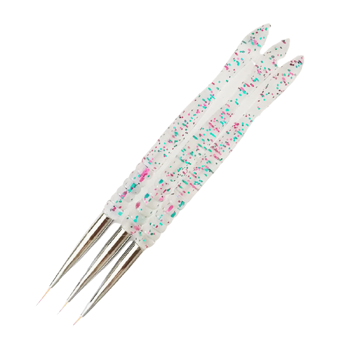 Набор тонких кистей для художественной росписи акриловый стержень 3шт 