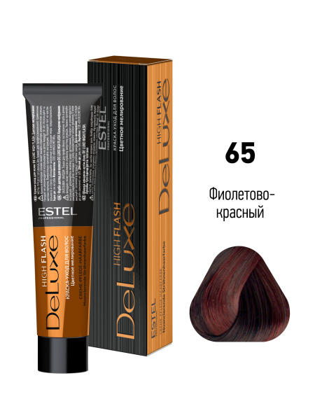 Краска-уход Deluxe High Flash 65 фиолетово-красный Estel