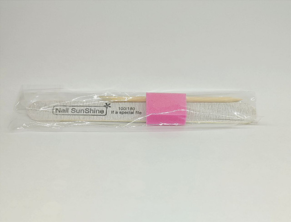Одноразовый набор для маникюра пилка 180/240 баф палочка