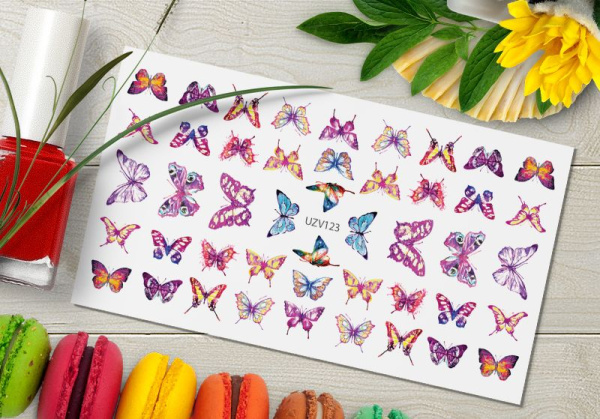 Слайдер-дизайн с белой подложкой UZV123 Delly Pur