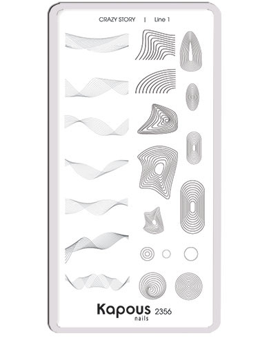 Пластина для стемпинга Crazy story Line 1 Kapous