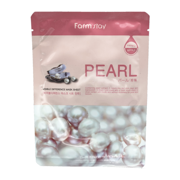 Увлажняющая маска для лица с экстрактом жемчуга Visible Difference Mask Sheet Pearl Farmstay