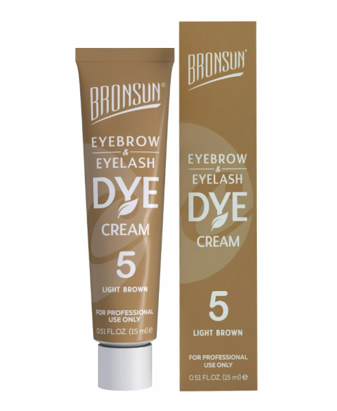 Крем-краска для ресниц и бровей, цвет светло-коричневый #5 BRONSUN 15 мл.