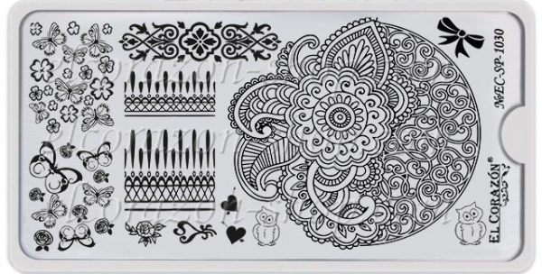 Пластина для стемпинга №EC-SP-1030 El Corazon 