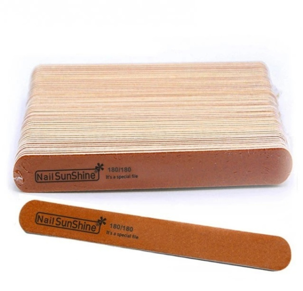 Пилка Sunshine 120/180 на деревянной основе коричневая