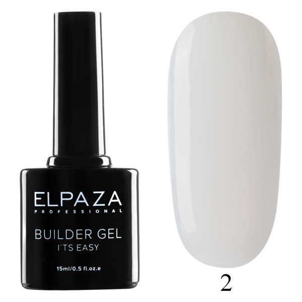 Гель для наращивания Builder Gel it’s easy № 02 прозрачный 15 мл Elpaza