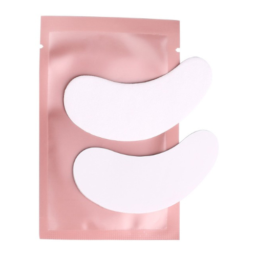 Патчи под глаза для наращивания и окрашивания ресниц 1 пара в розовой упаковке