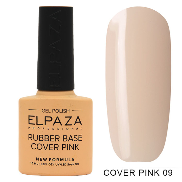 Камуфлирующая база 09 Rubber Base Cover Pink  10 мл Elpaza