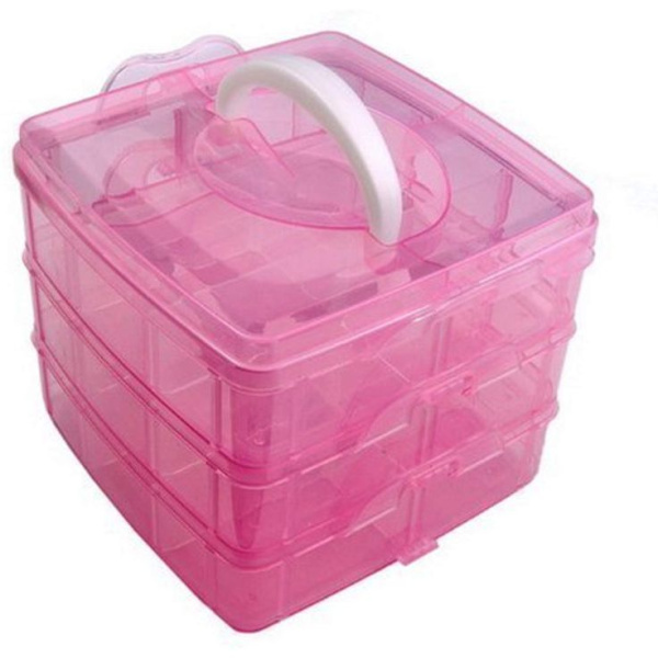 Кейс пластиковый трехуровневый