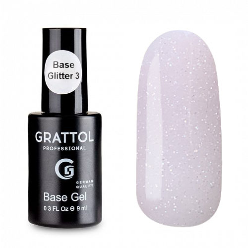 База Камуфлирующая Glitter Gel №3 Grattol 9 мл 
