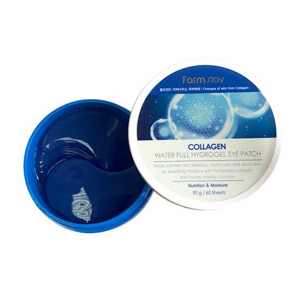Гидрогелевые патчи c коллагеном для кожи под глазами Collagen Water Full Hydrogel Eye Patch FarmStay