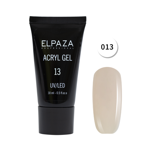 Акрил-гель Acryl Gel №13 для наращивания ногтей  30мл Elpaza