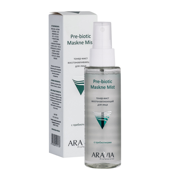 Тонер-мист восстанавливающий с пребиотиками для лица Pre-biotic Maskne Mist, 110 ARAVIA Professional