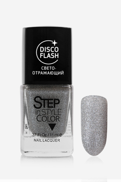 Лак для ногтей Disco Flash LE 136 11 мл STEP Светоотражающий