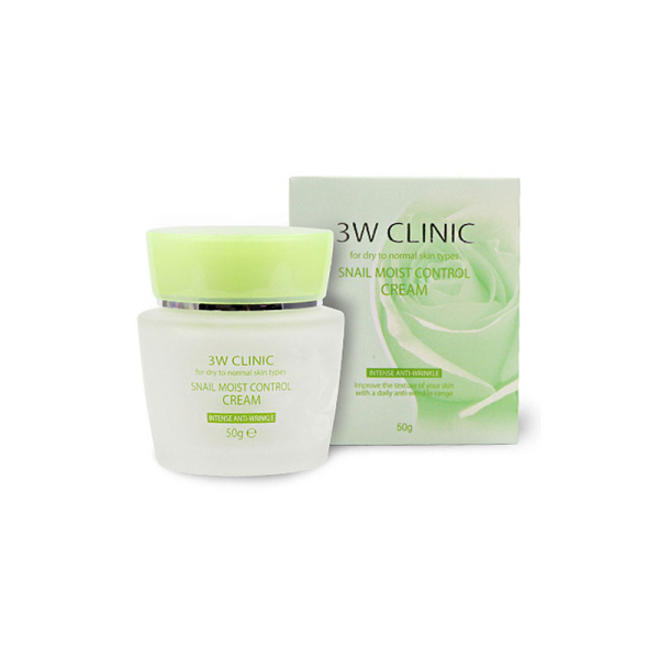 Восстанавливающий крем для лица с улиточным муцином Snail Moist Control Cream 50 мл 3W Clinic