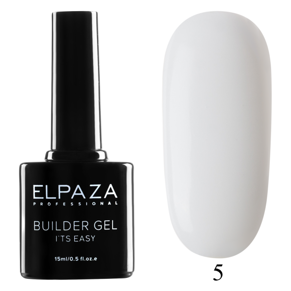 Гель для наращивания Builder Gel it’s easy № 05 белый молочный 15 мл Elpaza