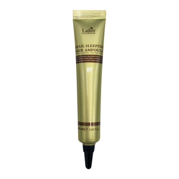 Ночная восстанавливающая сыворотка для волос Snail Sleeping Hair Ampoule 20ml La'dor 														