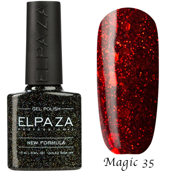 Гель-лак Magic Glitter 035 Страсть 10 мл Elpaza