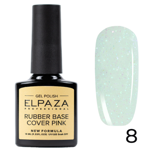 Камуфлирующая база 08 Rubber Base Shiny 10 мл Elpaza