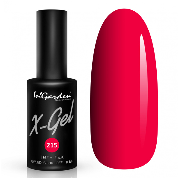 Гель-лак InGarden X-Gel №215 Ярко- розовый