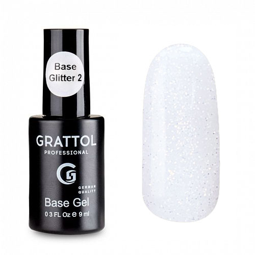 База Камуфлирующая Glitter Gel №2 Grattol 9 мл 